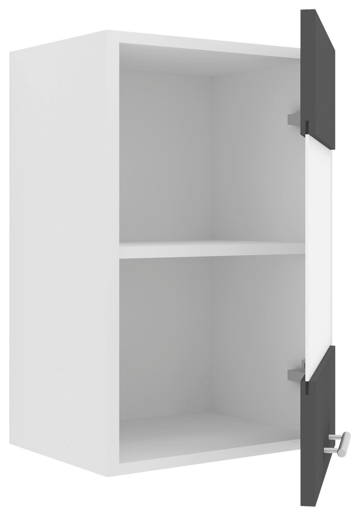 Küchenoberschrank Esilo B: 40 cm Anthrazit/Weiß - Anthrazit/Weiß, KONVENTIONELL, Glas/Holzwerkstoff (40/60/31cm) - MID.YOU