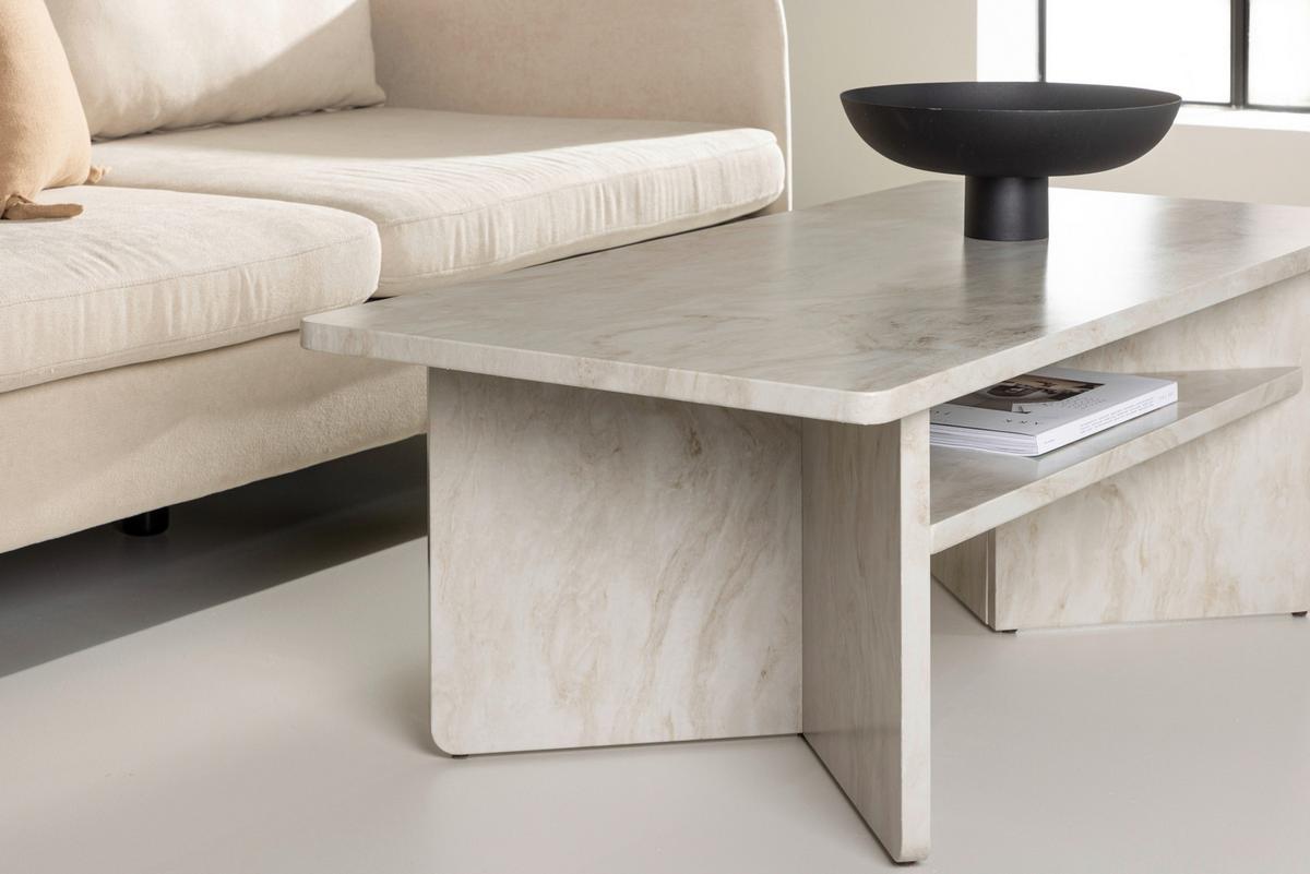 Couchtisch Ålesund - Beige, Design, Holzwerkstoff (120/60/42cm) - Livetastic