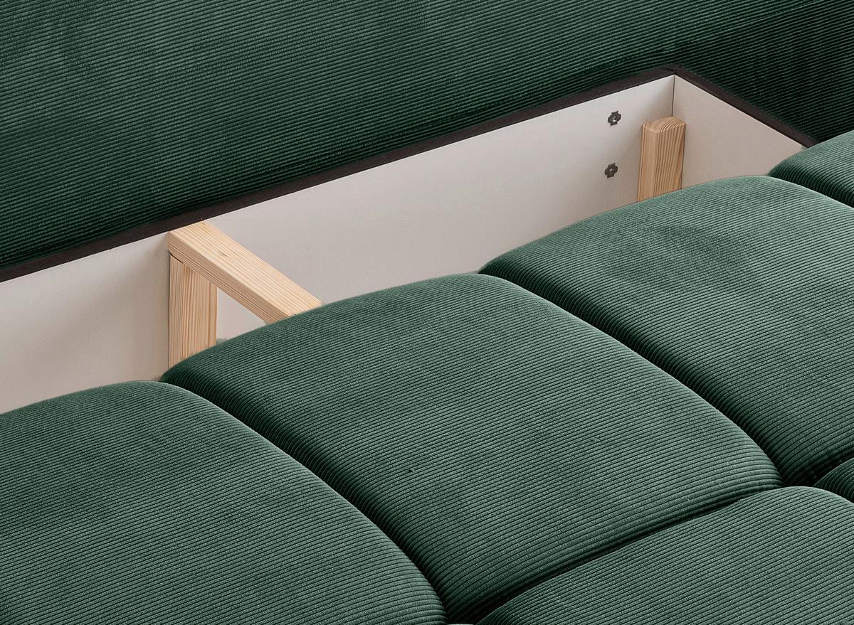 Schlafsofa Lauder Smaragdgrün B: 207cm - Smaragdgrün/Schwarz, Basics, Holz/Textil (207/93/105cm) - MID.YOU