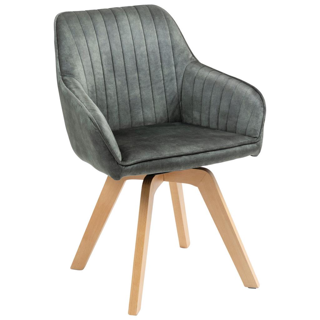 Armlehnstuhl Hanna Dunkelgrün, Sitzfl. 180° Drehb