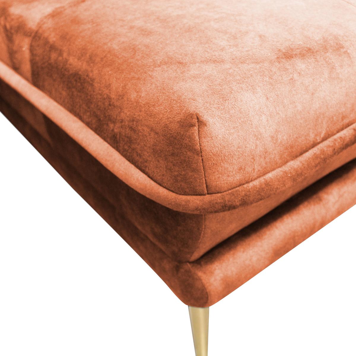 Ecksofa Whisper Rostfarben S:264x196cm - Rostfarben/Goldfarben, Design, Textil (264/196cm) - MID.YOU