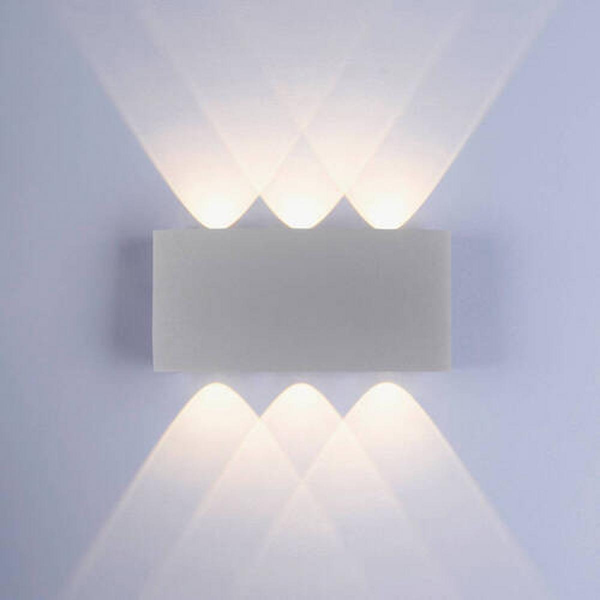 LED-Wandleuchte Carlo Ip54 6-Flammig - Grau, KONVENTIONELL, Kunststoff/Metall (17/4/8cm) - Paul Neuhaus