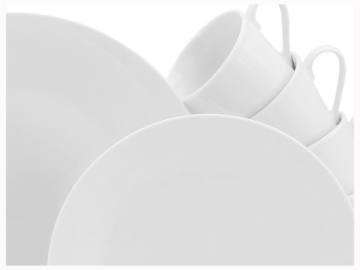 Kombiservice Porzellan, Weiß, 30-Teilig - Weiß, Basics, Keramik - Creatable