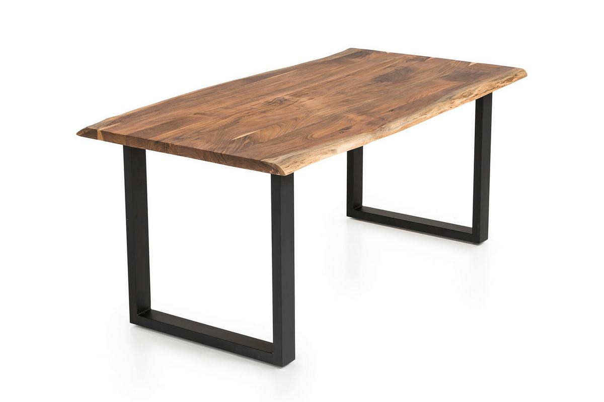 Esstisch Naturfarben/schwarz B: 220 Cm - Schwarz/Naturfarben, MODERN, Holz/Metall (220/110/76,5cm) - Livetastic