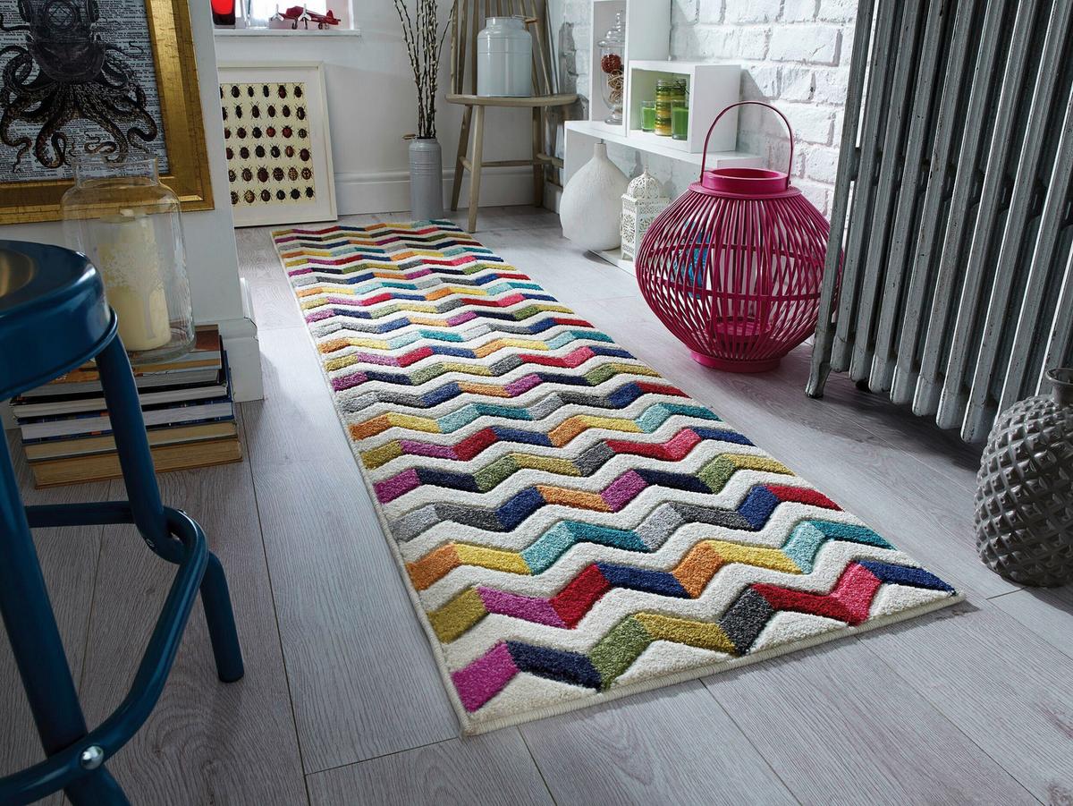 Läufer Teppich Multicolor B: 230 Cm - Multicolor, Basics, Textil (230/66cm)