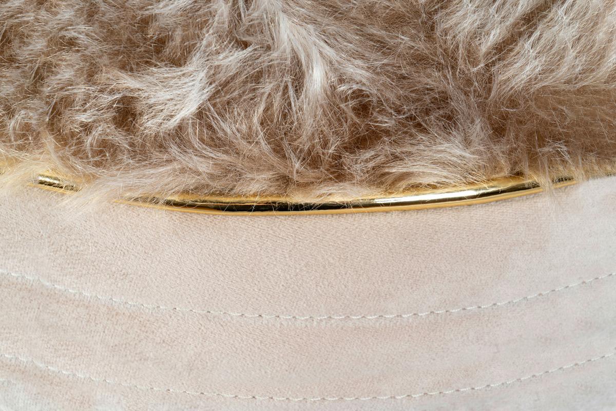 Hocker Doric 325 Goldfarben/taupe D: 42 Cm - Taupe/Goldfarben, Design, Textil (42/50cm) - Kayoom