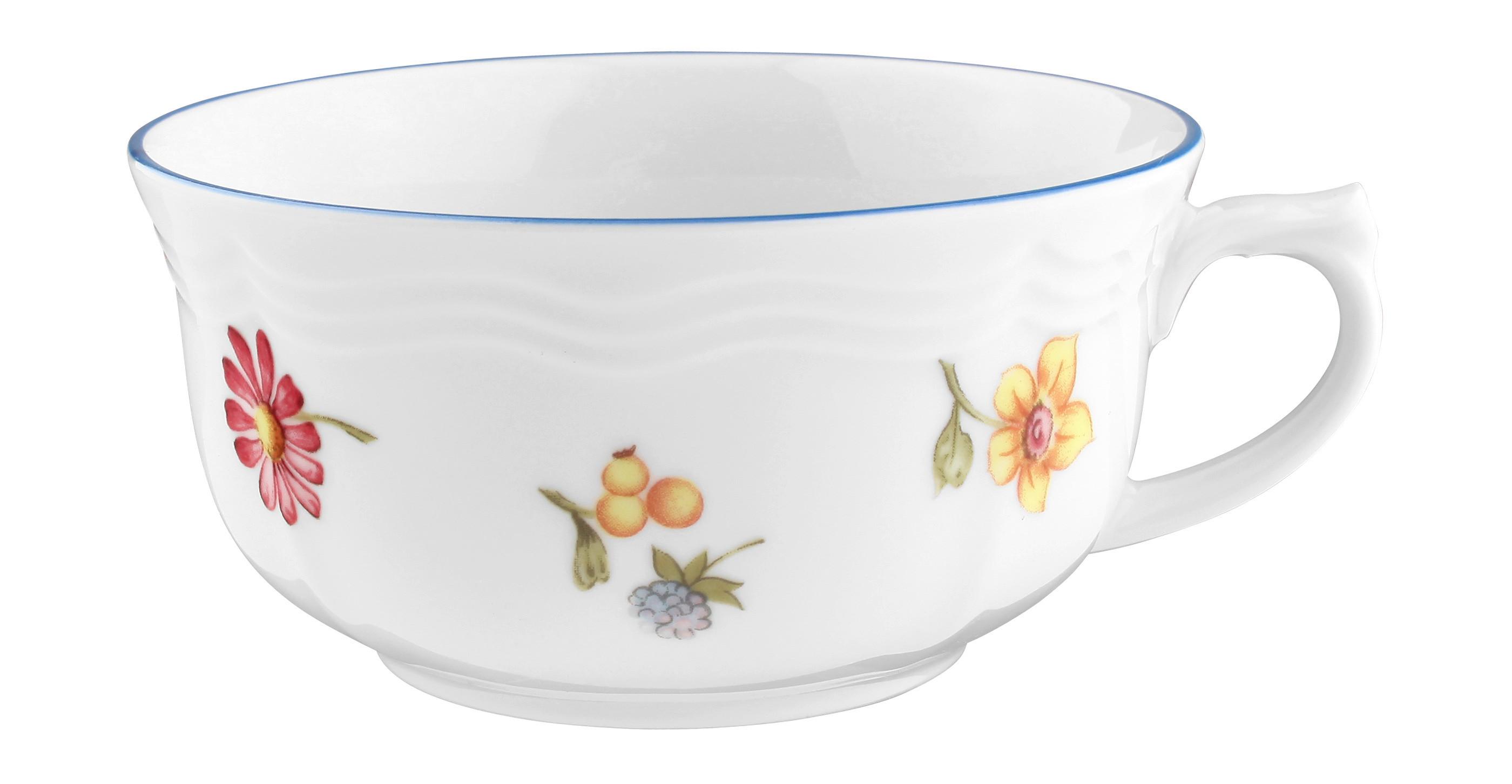 Teetasse Porzellan Sonate 200 ml m. Blumendekor