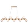 Pendelleuchte Dallas - Goldfarben, Trend, Glas/Metall (23,8/22,8/123,5cm) - MAYTONI