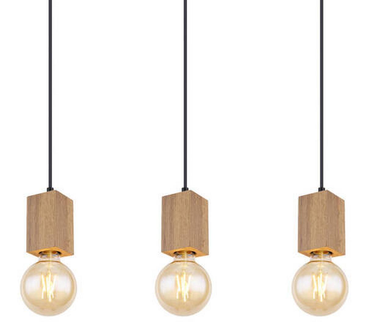 Hängeleuchte 15655-5h - Dunkelbraun/Schwarz, Basics, Holzwerkstoff/Kunststoff (115/6/120cm) - Globo