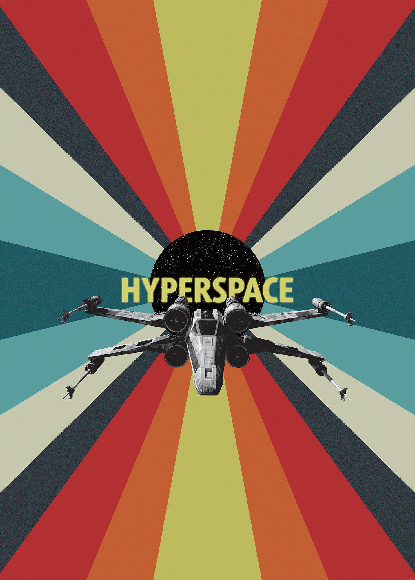 Fototapete Star Wars Hyperspace - Multicolor, Trend, Textil (200/280cm)