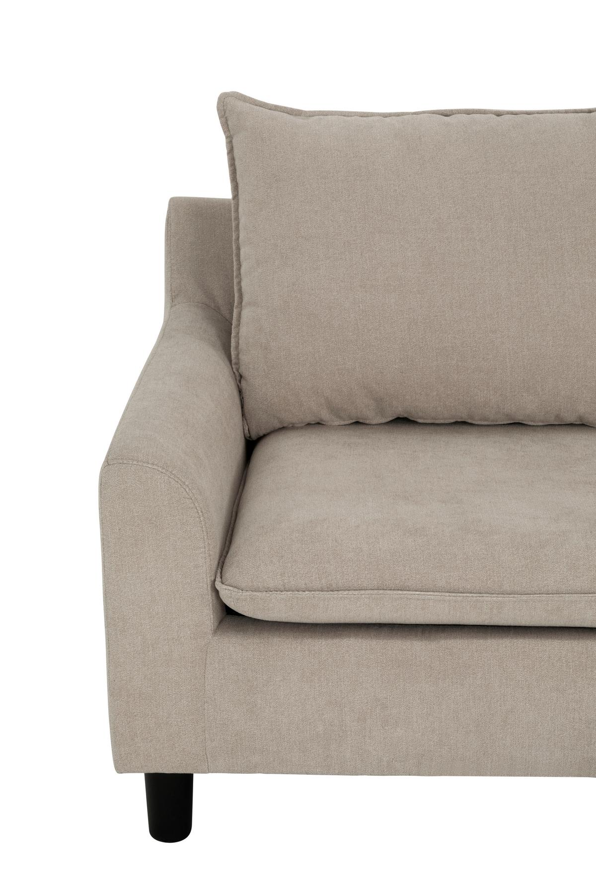Ecksofa Milly - Beige/Schwarz, MODERN, Textil (207/138cm) - P & B