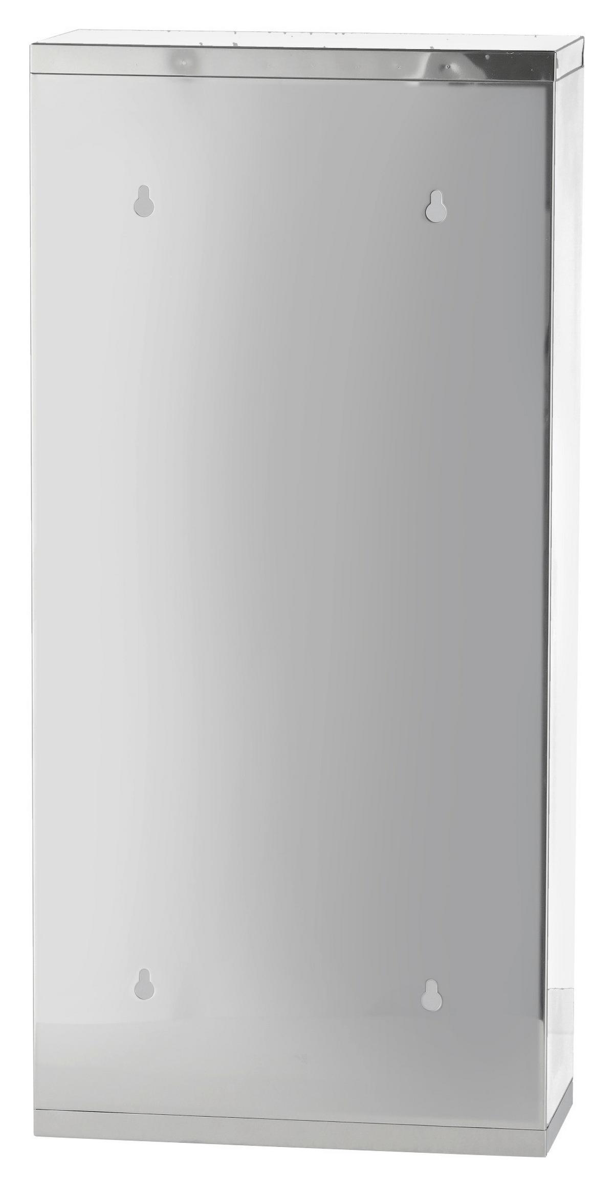 Medizinschrank Silberfarben B: 27 cm - Silberfarben, Basics, Glas/Metall (27/57/12cm) - Zeller Present