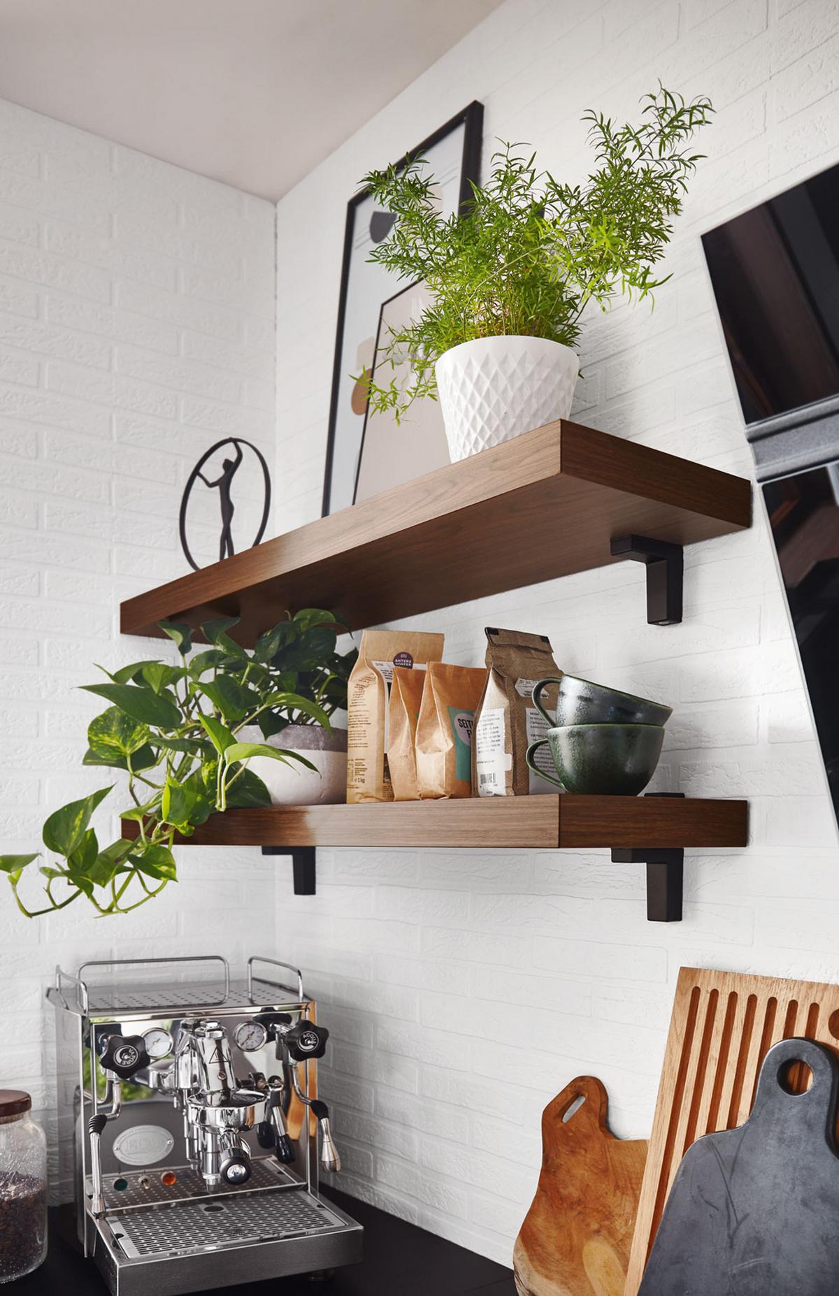 Einbauküche Riga Frei Planbar Modern, Grifflos - Eichefarben/Schwarz, MODERN, Holzwerkstoff - Vertico