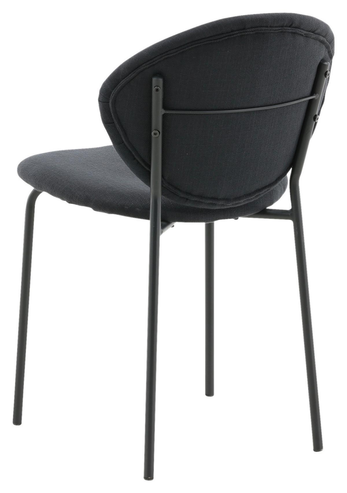 Stuhl-Set Vault - Schwarz, Design, Kunststoff/Textil (46/80/62cm) - Livetastic