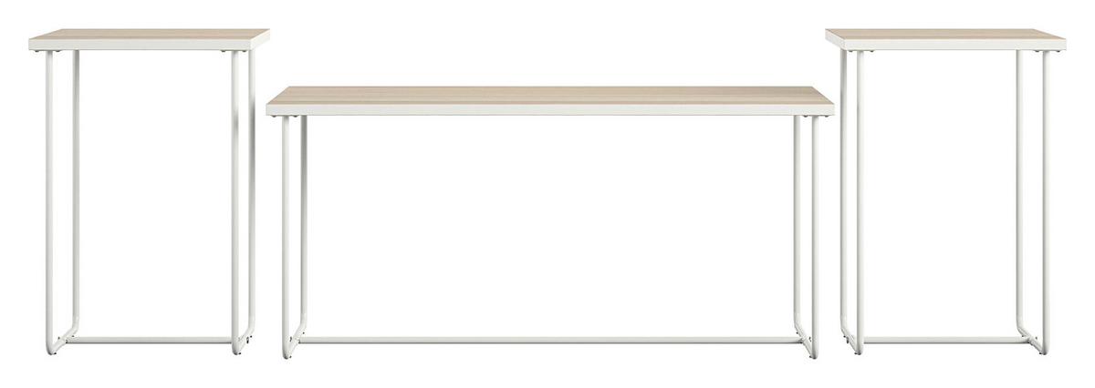 Couchtisch Dante Naturfarben/weiß 57 Cm - Weiß/Naturfarben, Design, Holzwerkstoff/Metall (99/57/49cm) - MID.YOU