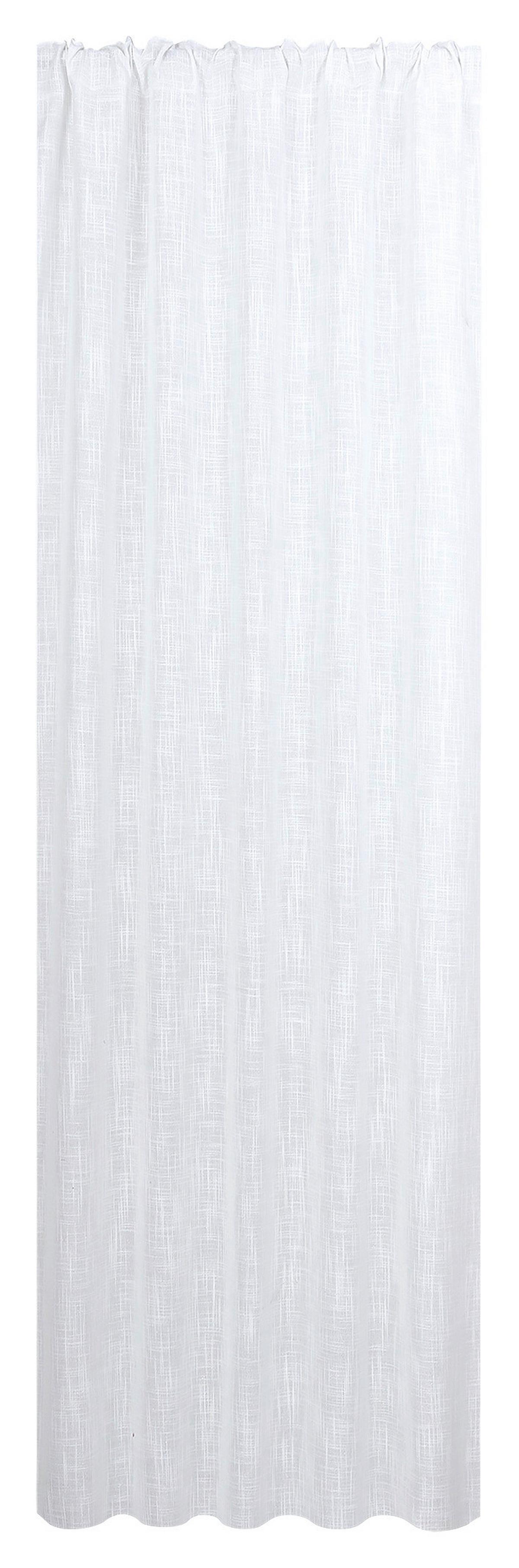 Fertigvorhang Isabell - Weiß, MODERN, Textil (140/245cm) - Luca Bessoni