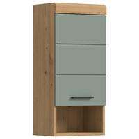 Hängeschrank Scout Eiche Artisan Dekor Salbeigrün - Salbeigrün/Schwarz, MODERN, Holzwerkstoff (37/79/24cm) - MID.YOU