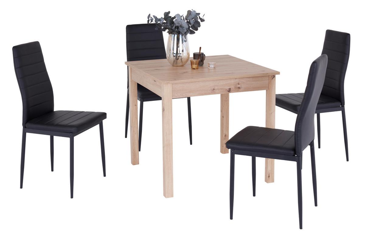 Esstisch Brick 80 - Eiche Artisan, KONVENTIONELL, Holzwerkstoff (80/76/80cm)
