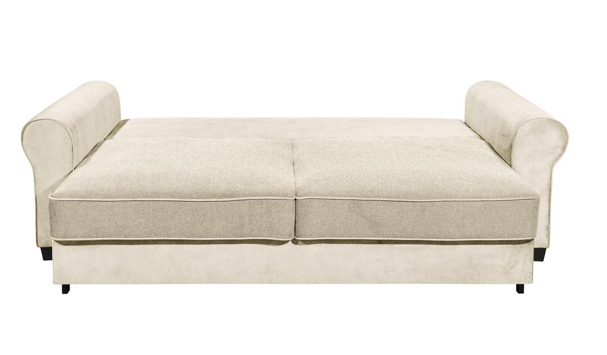 3-sitzer-sofa Aurelia Lux.3dl - Creme/Schwarz, Design, Holzwerkstoff/Textil (247/95/115cm) - MID.YOU