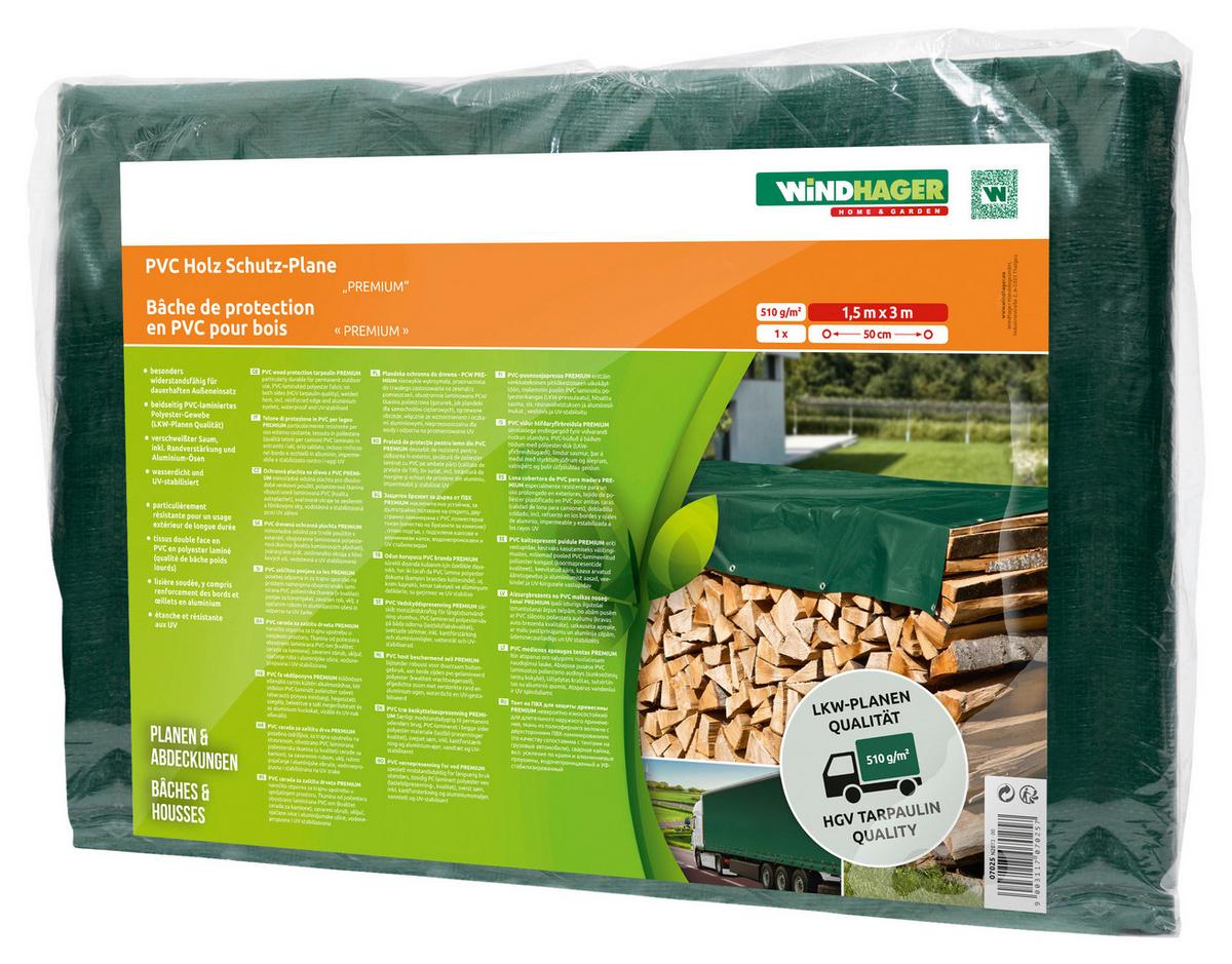 Schutzplane Wasserfest Mit Ösen 150x300 Cm Grün - Grün, Basics (150/300cm)