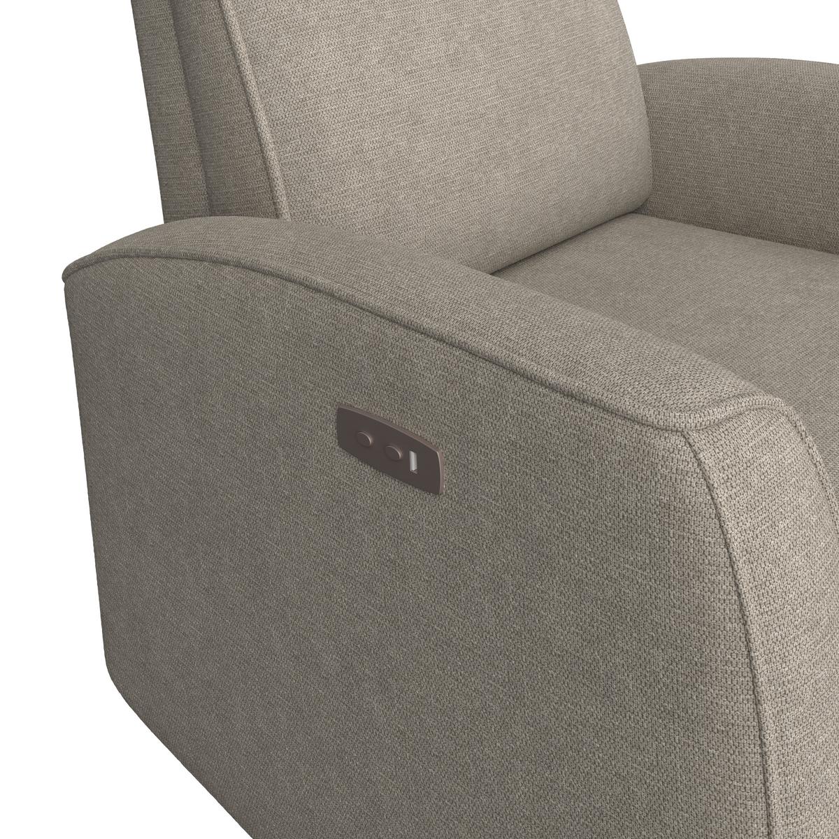Tv-fotel Leon - világosbarna, Basics, műanyag/textil (80/102/96cm) - Best Price