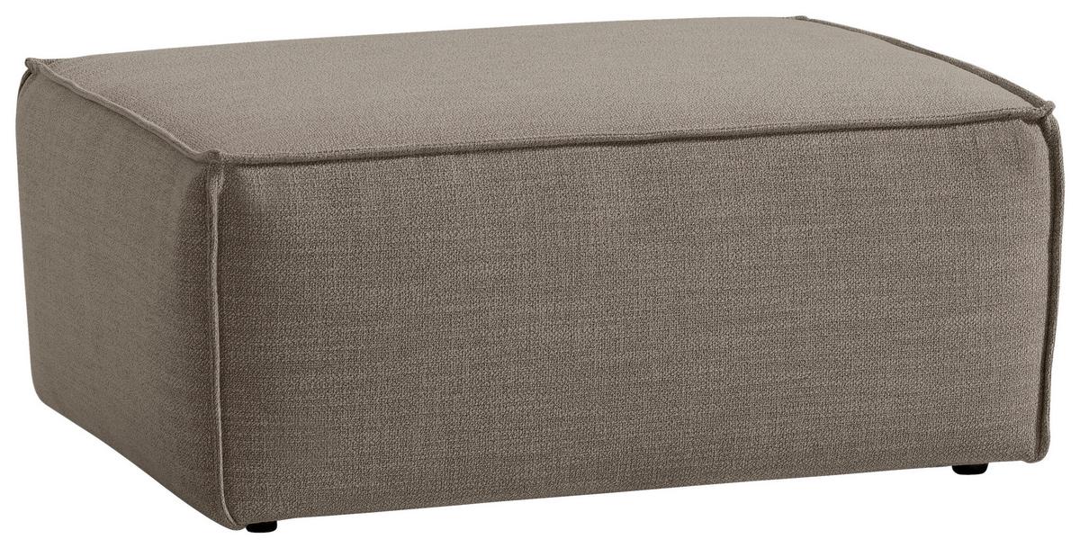 Polsterhocker Dice B: 102 cm Taupe/Grau - Taupe/Schwarz, MODERN, Textil (102/44/77cm) - MID.YOU