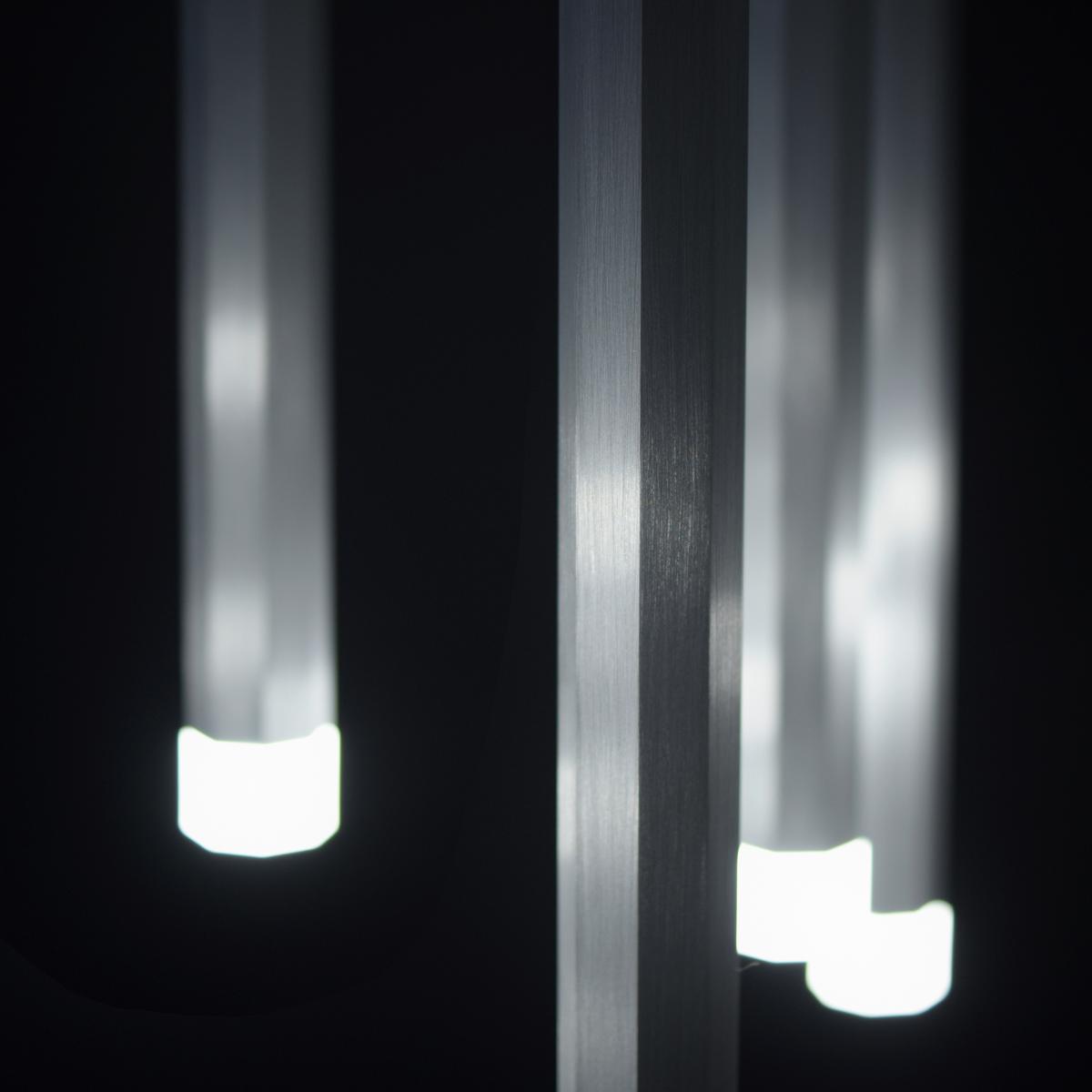 LED-Hängeleuchte Bruno H: 120 cm 10-Flammig - Alufarben, Design, Kunststoff/Metall (89/30/120cm)
