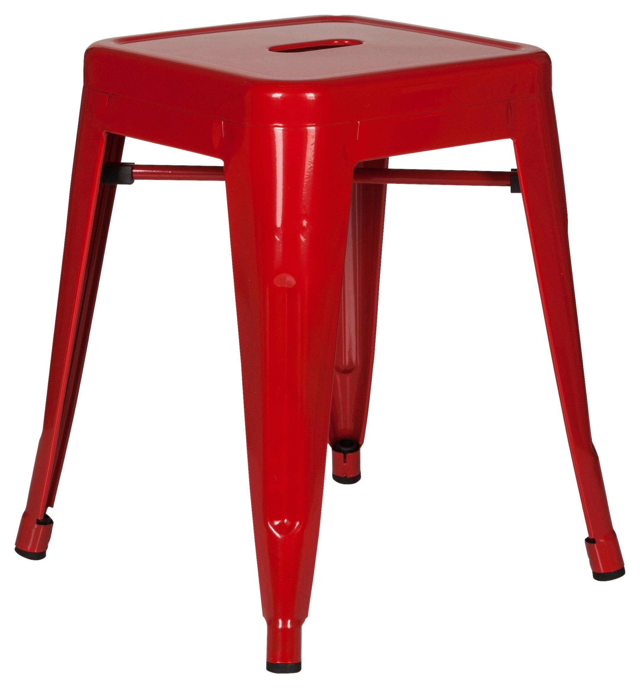 Hocker Vantaggio Stahl Rot H: 46 cm Stapelbar - Rot, Basics, Metall (39/46/39cm) - MID.YOU