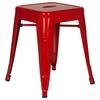 Hocker Vantaggio Stahl Rot H: 46 cm Stapelbar - Rot, Basics, Metall (39/46/39cm) - MID.YOU