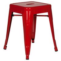 Hocker Vantaggio Stahl Rot H: 46 Cm Stapelbar - Rot, Basics, Metall (39/46/39cm) - MID.YOU