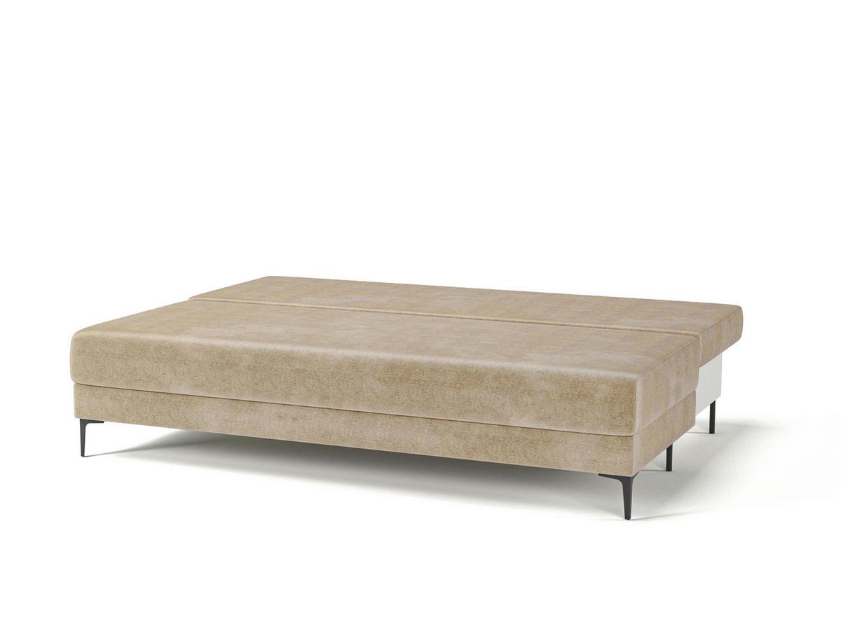 Schlafsofa Leipzig Hellbraun B: 200cm - Hellbraun/Schwarz, Design, Textil (200/78,5/88cm) - MID.YOU