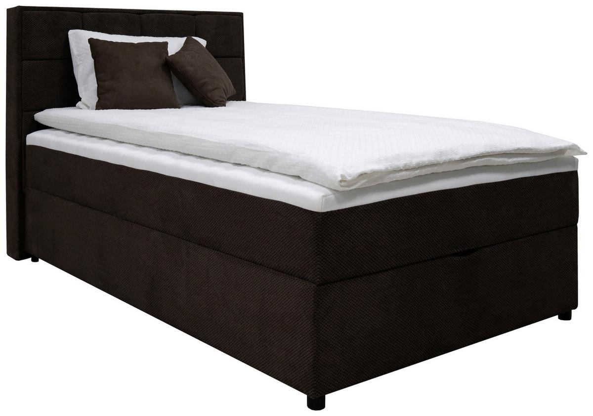Boxbett Mit Bettkasten Catania 120x200 Cm Braun - Braun, MODERN, Holz/Holzwerkstoff (120/200cm) - MID.YOU