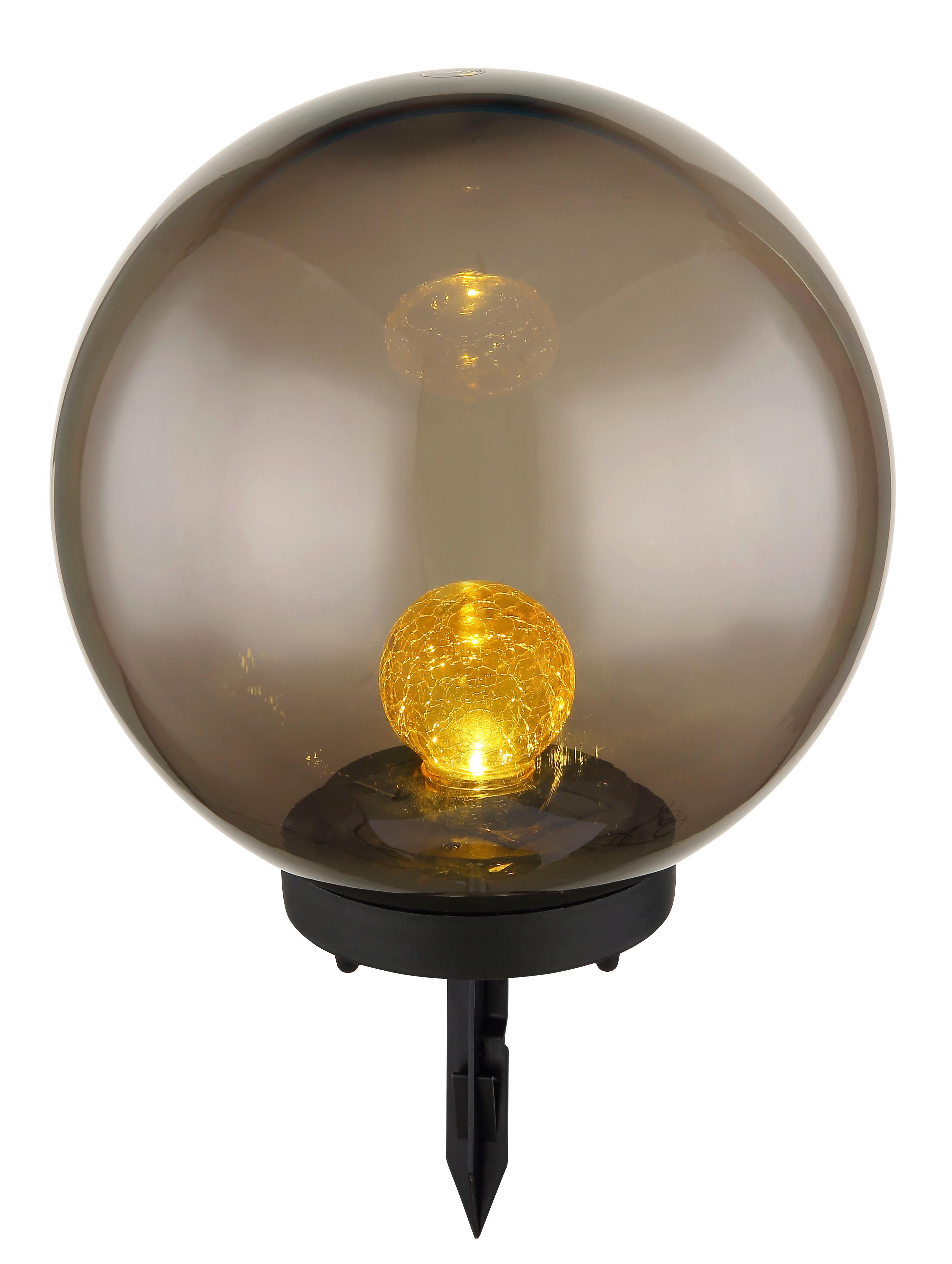 Solarleuchte 33827 - Schwarz/Orange, Basics, Kunststoff (25/25/38,5cm) - Globo
