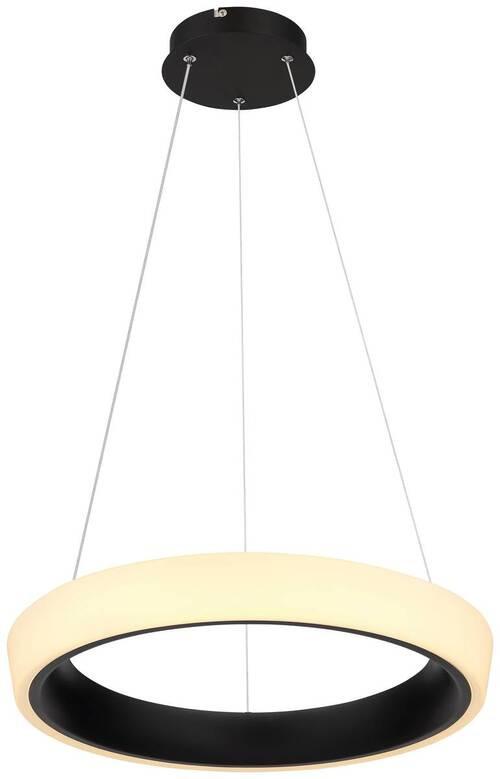 LED-Hängeleuchte 48272h-36b - Opal/Schwarz, Design, Kunststoff/Metall (49,5/120cm) - Globo