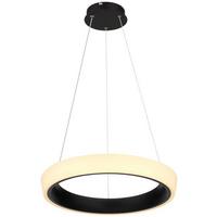 LED-Hängeleuchte 48272h-36b - Opal/Schwarz, Design, Kunststoff/Metall (49,5/120cm) - Globo