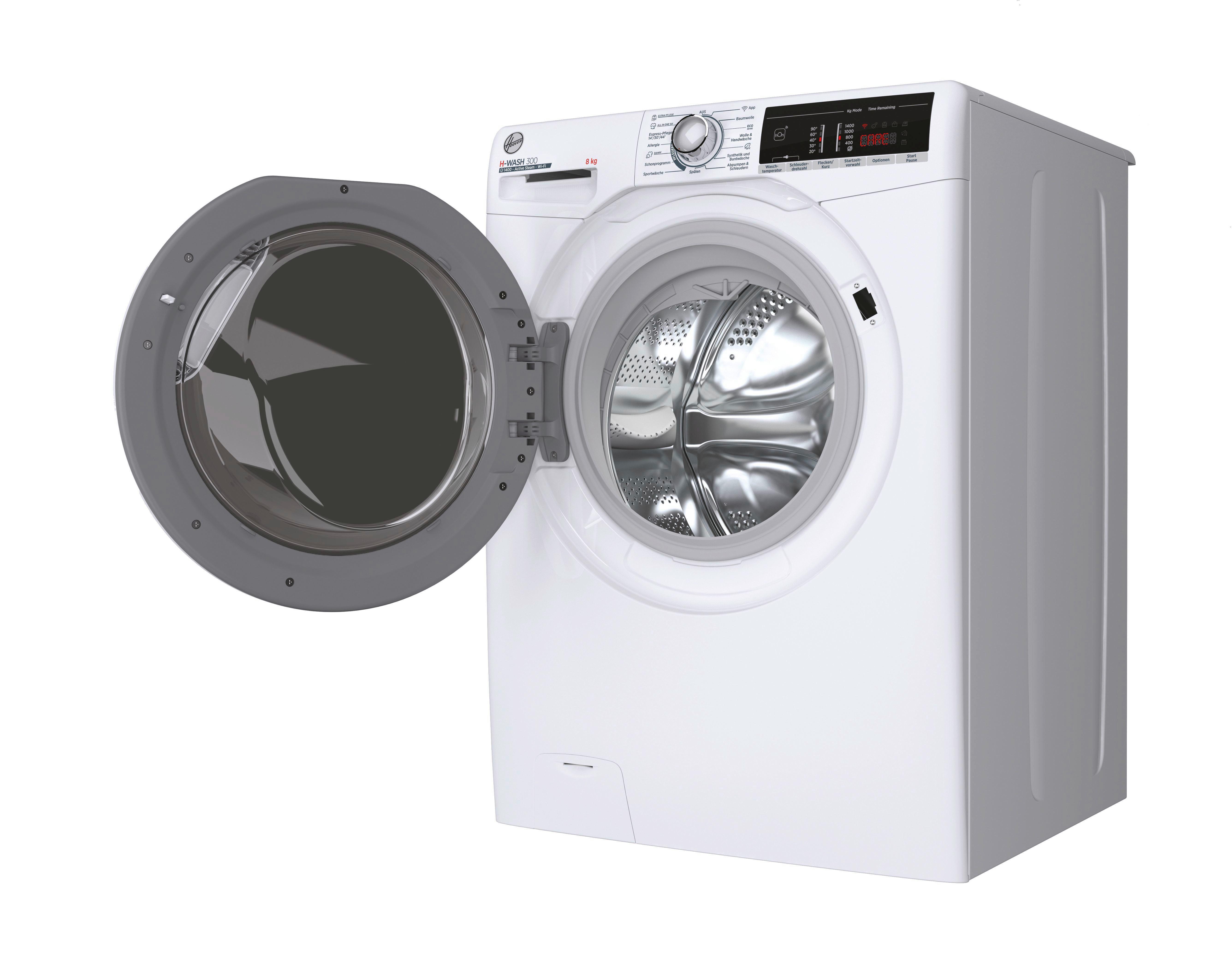Waschmaschine H3wosq485ta4-84 8 Kg - Weiß, Basics, Glas/Kunststoff (60/85/47cm) - Hoover