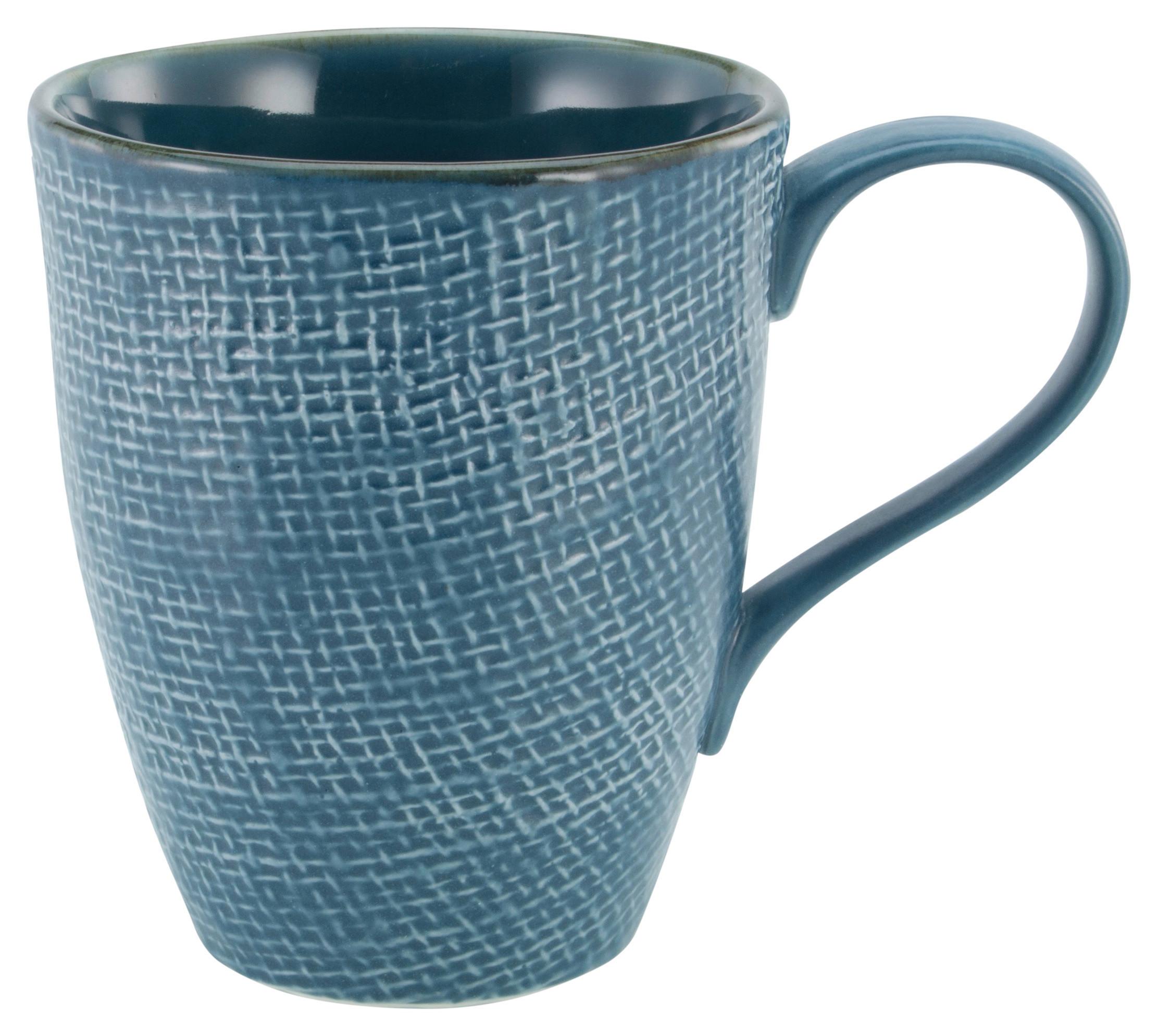 Hrnek Na Kávu Canvas, Ca 330ml, Modrá - modrá, keramika (13/9/11cm) - Premium Living