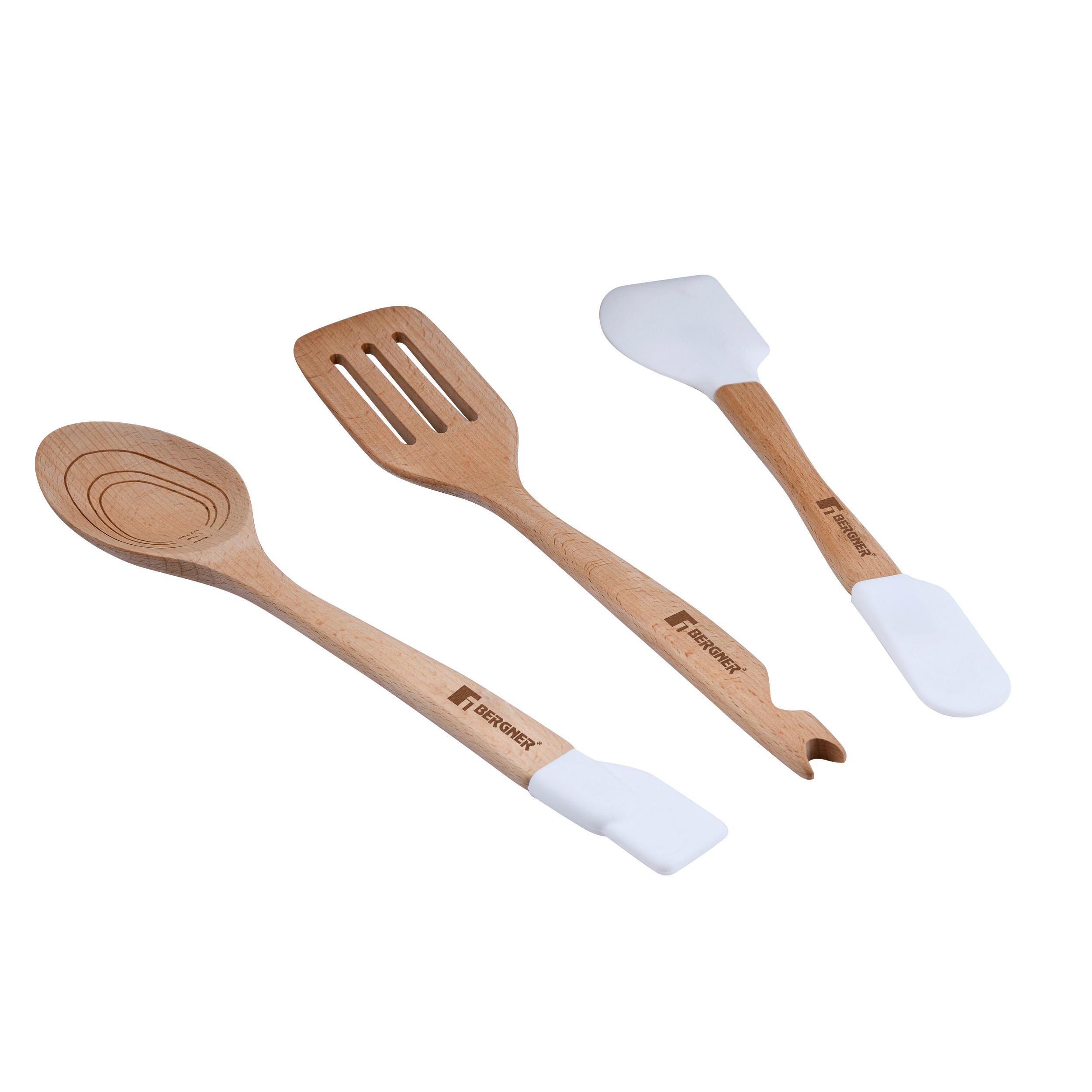 Küchenhelferset Tool Set Kernbuche 3-teilig - Kernbuche, Basics, Holz (7.5/35/5,5cm)