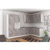 Eckküche Ip1200 ohne Geräte 320x185 cm Betonoptik - Grau, Basics (320/185cm)