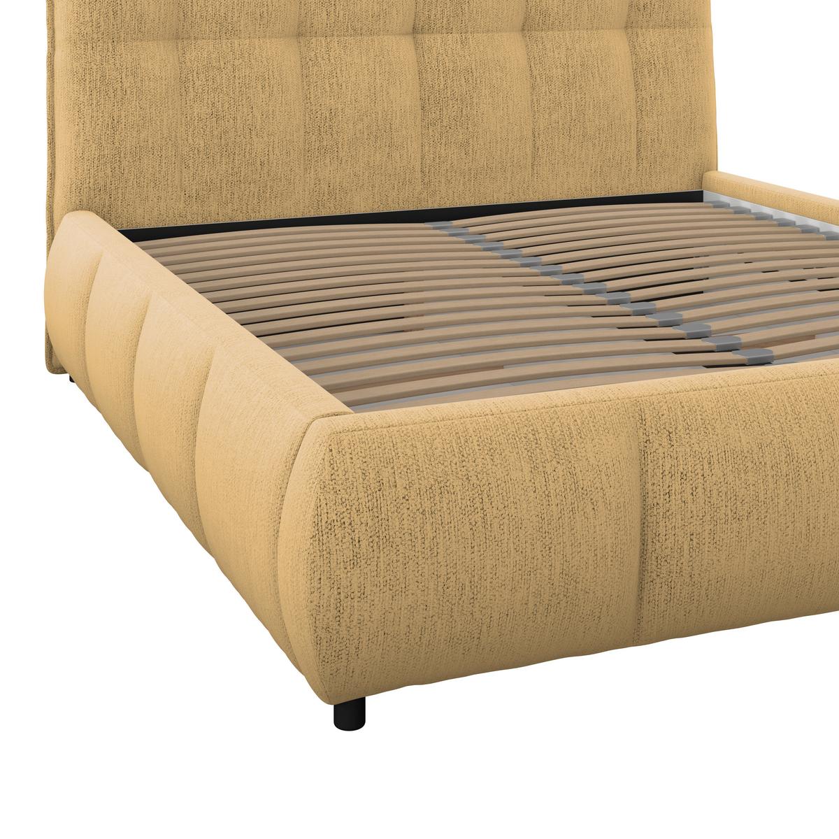 Polsterbett Limo Goldfarben 140x200 Cm - Goldfarben/Schwarz, KONVENTIONELL, Holz/Holzwerkstoff (140/200cm) - James Wood