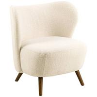 Kreslo CROSBY - hnedá/krémová, Design, drevo/textil (76/82/73cm) - Livetastic