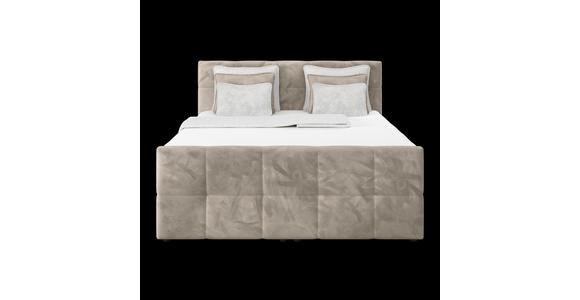 Boxspringbett mit Topper und Bettkasten 180x200 cm Medino - Taupe, KONVENTIONELL, Holz/Holzwerkstoff (180/200cm) - Luca Bessoni