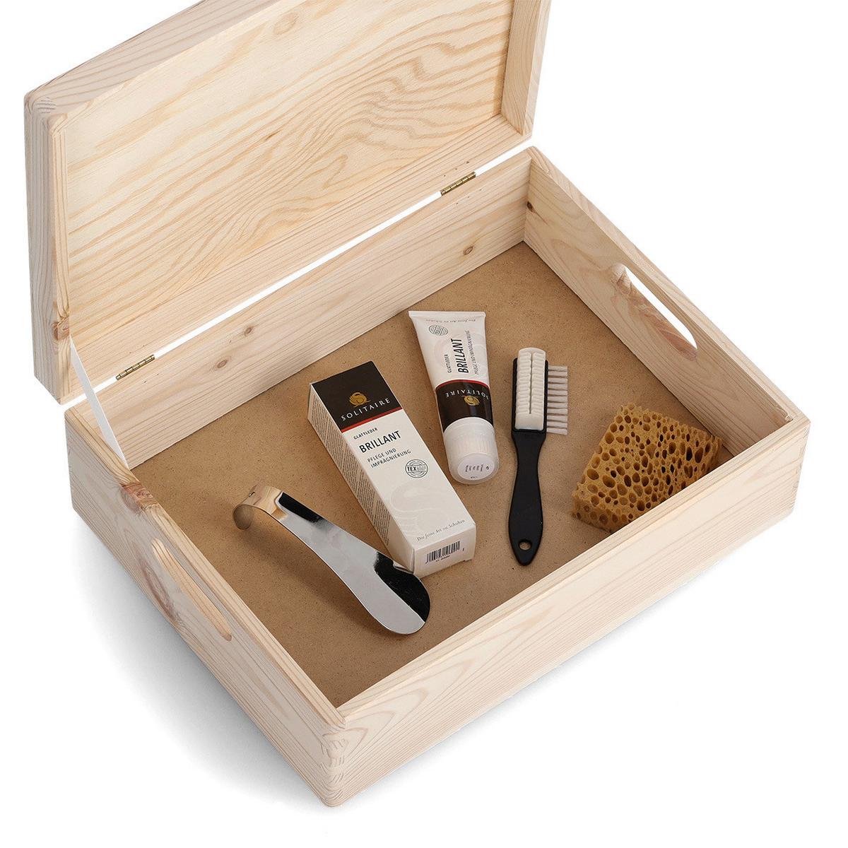 Aufbewahrungsbox Naturfarben, Holz - Naturfarben, Basics, Holz (40/30/14cm) - Zeller Present