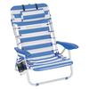 Strandsessel Blau Weiß Klappbar, B: 68 cm - Blau/Weiß, Basics, Textil/Metall (68/75/63cm) - Modante