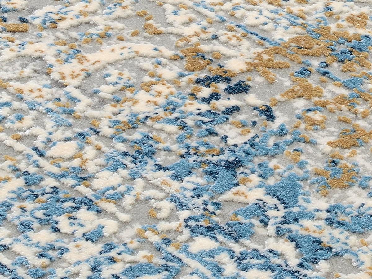 Webteppich Avignon Multicolor Rund Ø 200 cm - Blau/Grau, Design, Textil (200cm) - Dieter Knoll