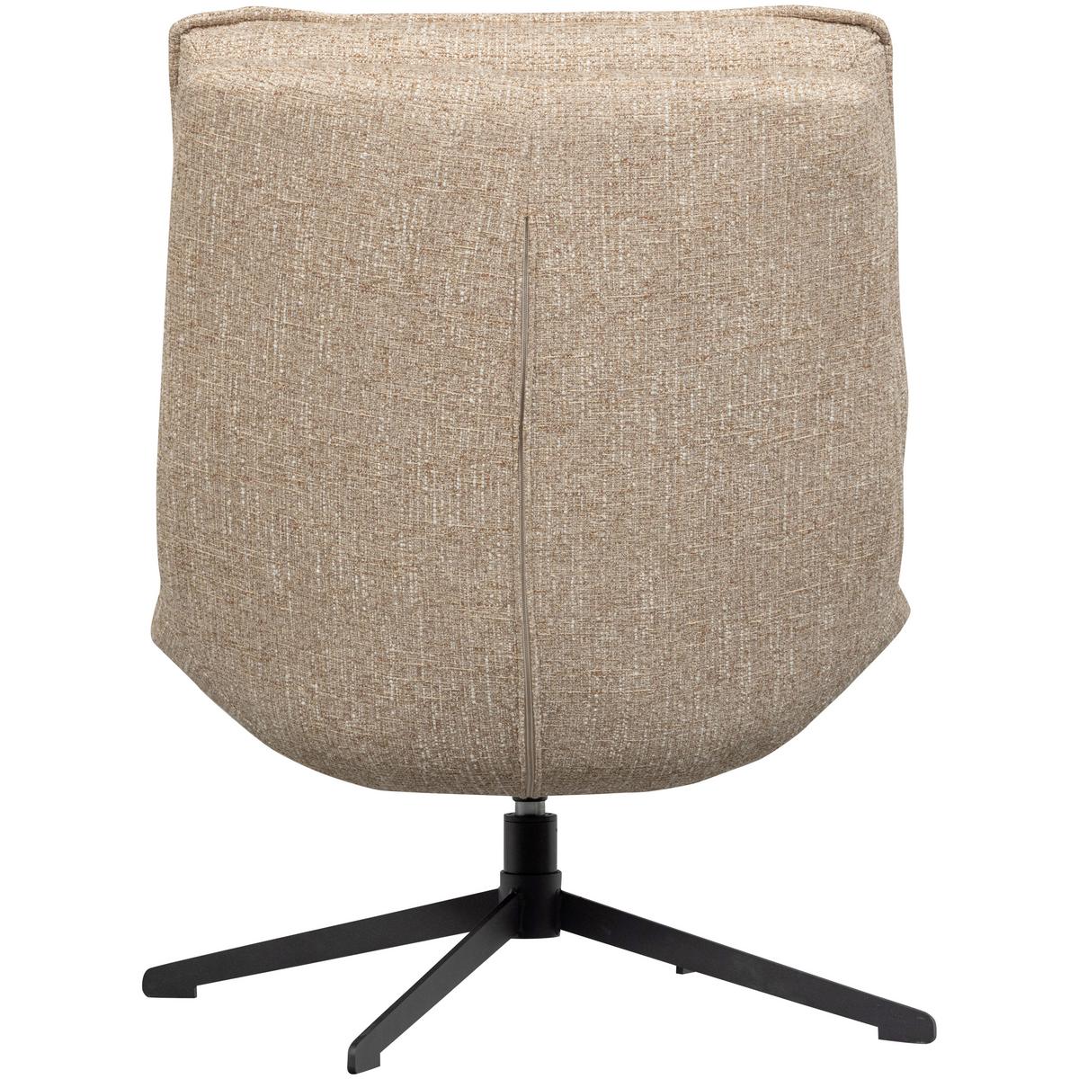 Sessel Milaro Naturfarben B: 75cm - Schwarz/Naturfarben, Design, Textil (75/88/94cm) - Livetastic