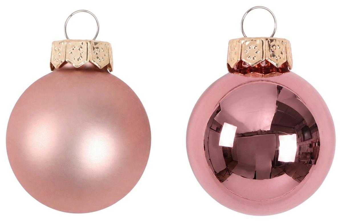 Baňka na vánoční stromeček NOEL -PAZ- - starorůžová, sklo (6cm) - Mömax