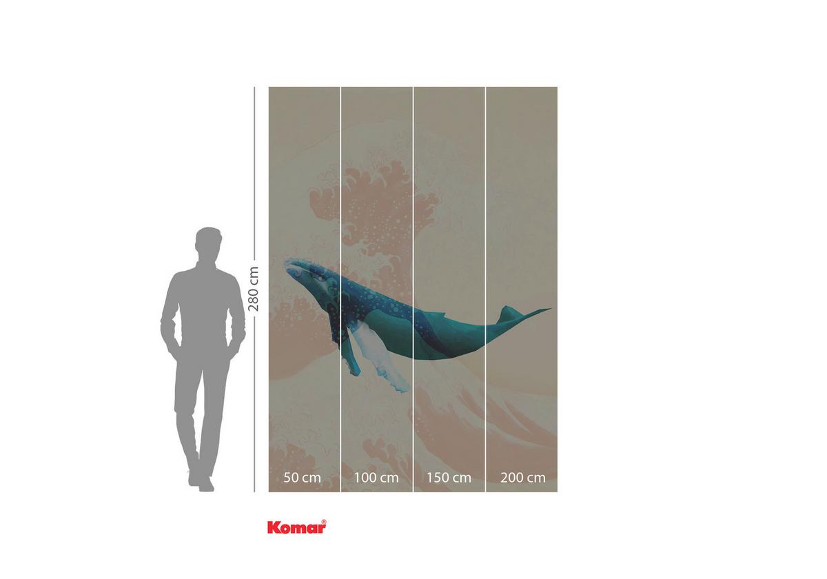 Fototapete Whale Voyage - Multicolor, Trend, Papier (200/280cm)