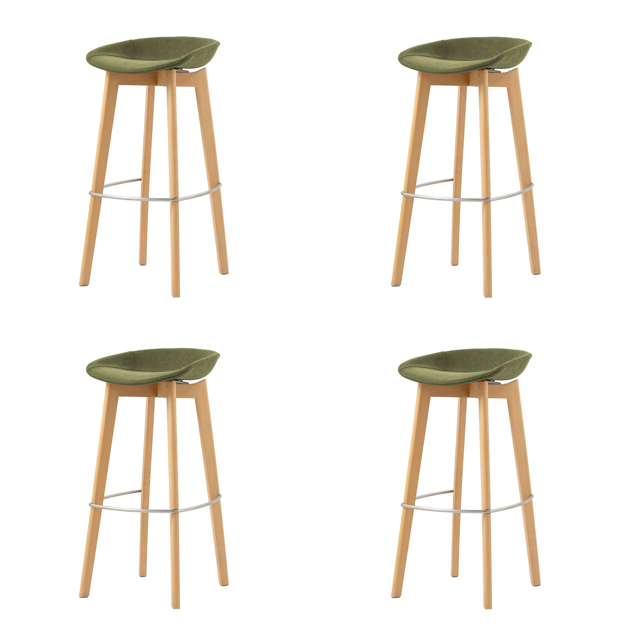 Barhocker-Set Keeve - Grün, MODERN, Holz/Metall (44,5/90/46cm) - MID.YOU