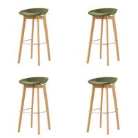 Barhocker-Set Keeve - Grün, MODERN, Holz/Metall (44,5/90/46cm) - MID.YOU